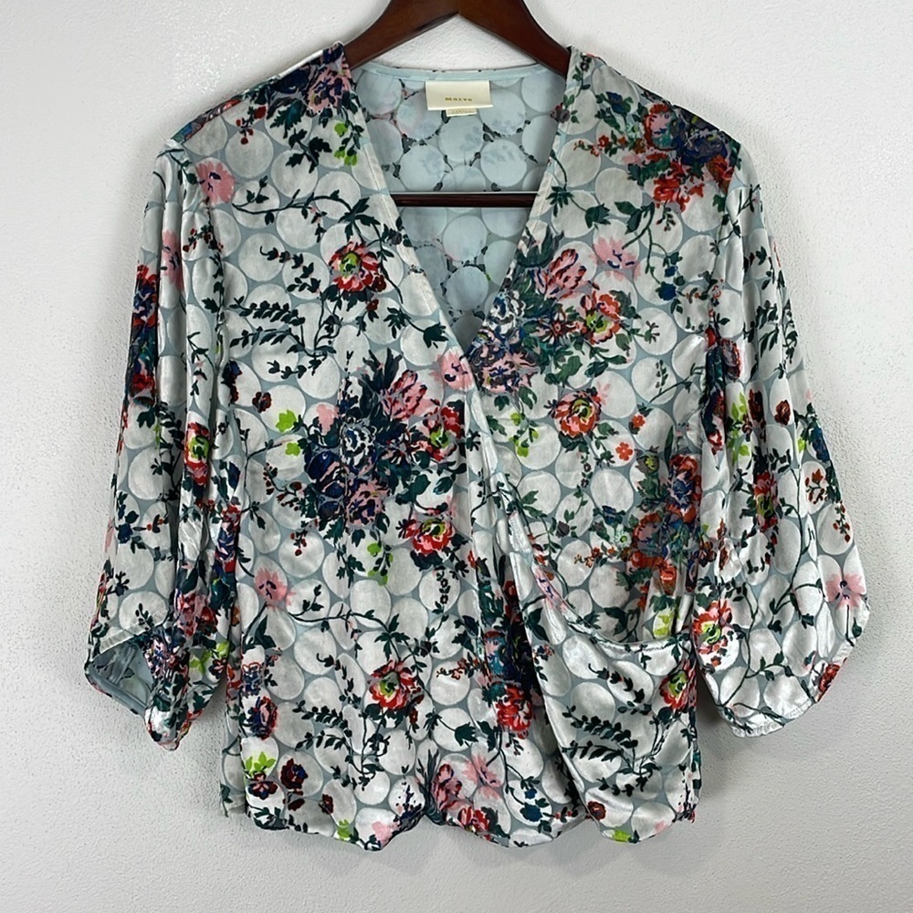 Anthropologie Maeve Umi Velvet Top